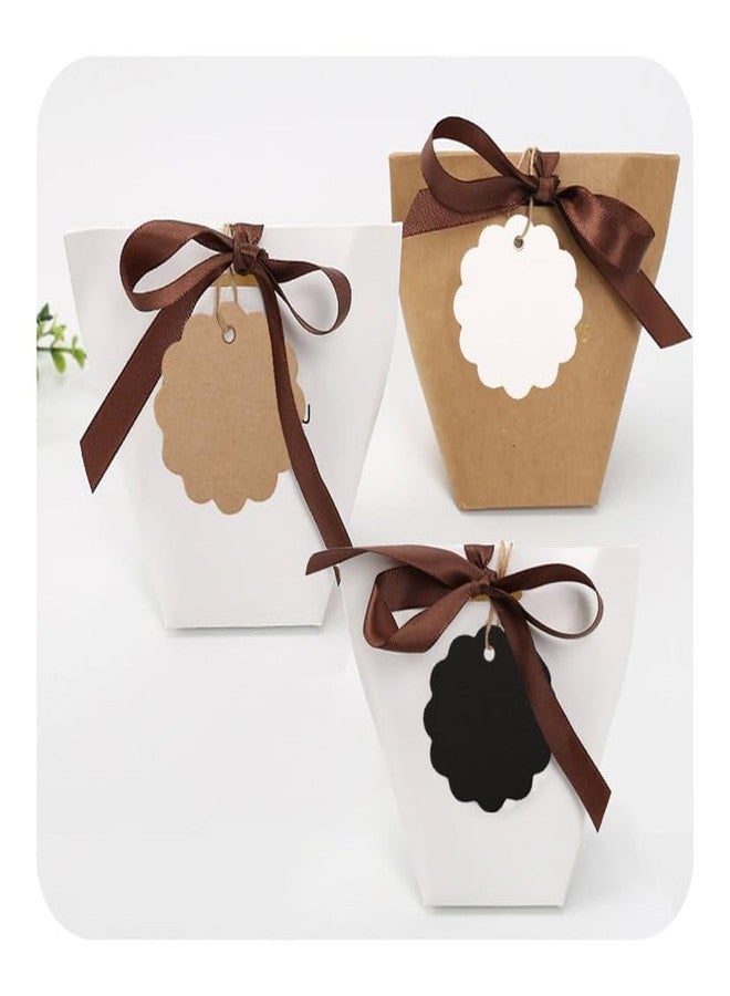 TOWNBUS - Combo Pack 120 Nos (3x40 Nos) of Double Sided Blank Hang Tags with String for Party & Celebration | Plain Return Gift Kraft Tags with Jute Rope | Thread - Image 5